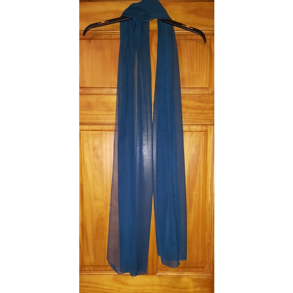 Kate Kasin Scarf Shawl Wrap 78"L x 22"W Turquoise Green